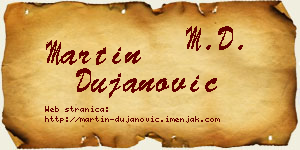 Martin Dujanović vizit kartica